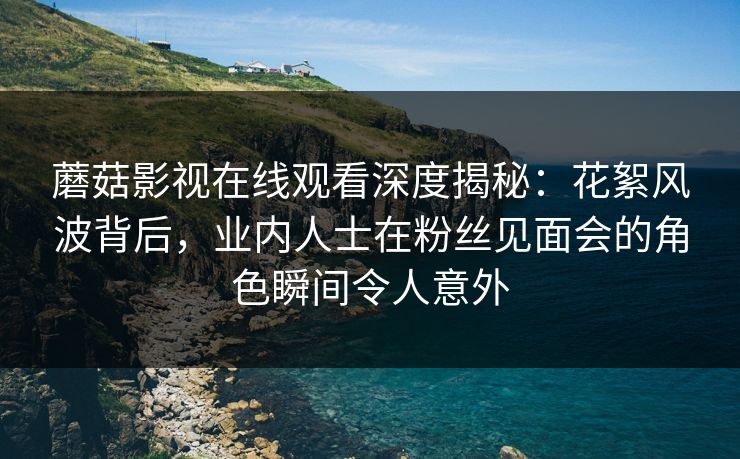蘑菇影视在线观看深度揭秘：花絮风波背后，业内人士在粉丝见面会的角色瞬间令人意外